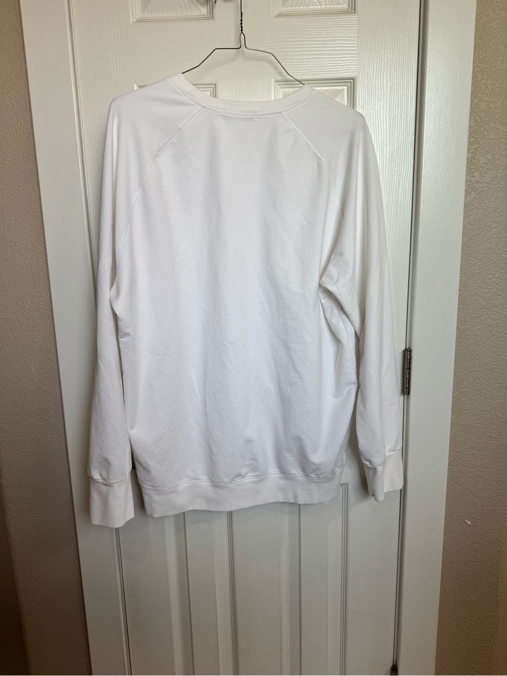 Men's White Crewneck Pullover Sweater